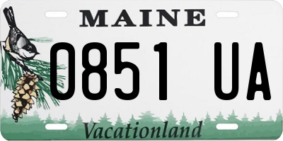 ME license plate 0851UA