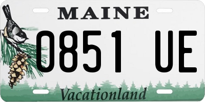 ME license plate 0851UE