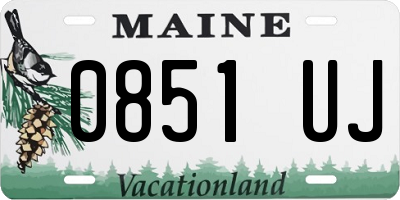 ME license plate 0851UJ