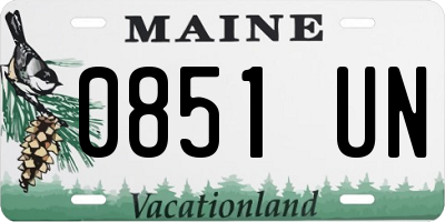 ME license plate 0851UN