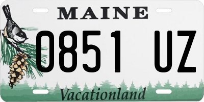 ME license plate 0851UZ