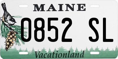 ME license plate 0852SL