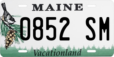 ME license plate 0852SM