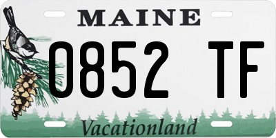 ME license plate 0852TF