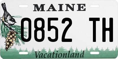 ME license plate 0852TH