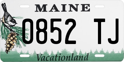 ME license plate 0852TJ
