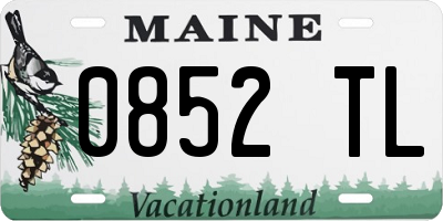 ME license plate 0852TL