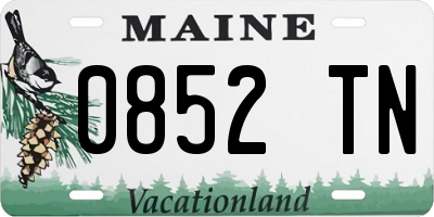 ME license plate 0852TN