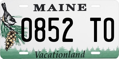 ME license plate 0852TO