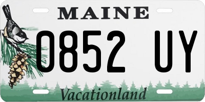 ME license plate 0852UY