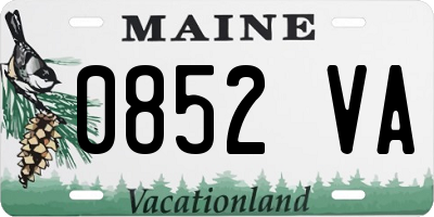ME license plate 0852VA
