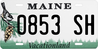ME license plate 0853SH