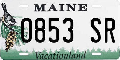 ME license plate 0853SR