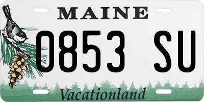 ME license plate 0853SU