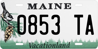 ME license plate 0853TA