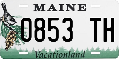 ME license plate 0853TH