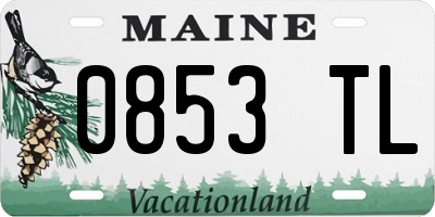 ME license plate 0853TL