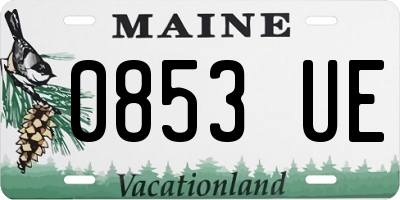 ME license plate 0853UE
