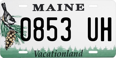 ME license plate 0853UH