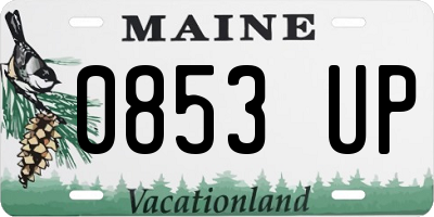 ME license plate 0853UP