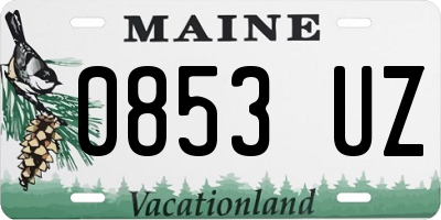 ME license plate 0853UZ