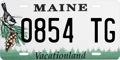 ME license plate 0854TG