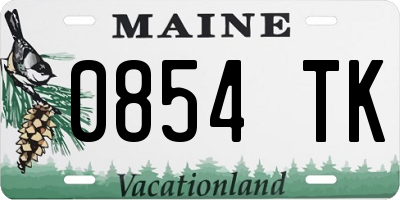 ME license plate 0854TK