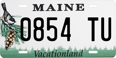 ME license plate 0854TU