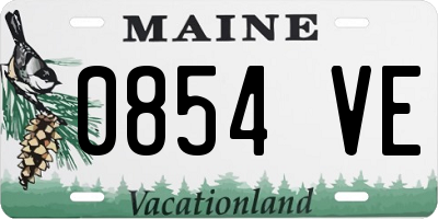 ME license plate 0854VE