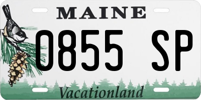 ME license plate 0855SP