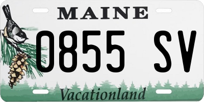 ME license plate 0855SV