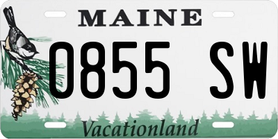 ME license plate 0855SW