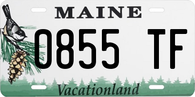 ME license plate 0855TF