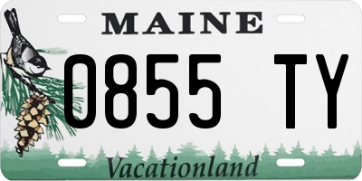 ME license plate 0855TY