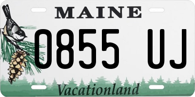 ME license plate 0855UJ