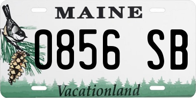 ME license plate 0856SB