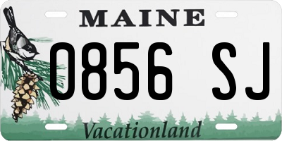 ME license plate 0856SJ