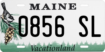 ME license plate 0856SL
