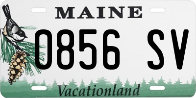 ME license plate 0856SV