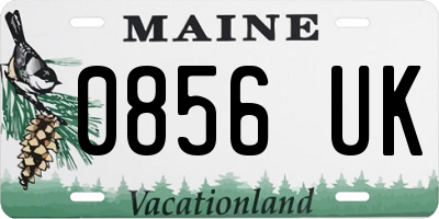 ME license plate 0856UK