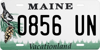ME license plate 0856UN