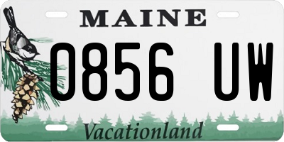 ME license plate 0856UW