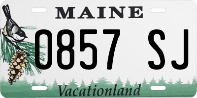 ME license plate 0857SJ