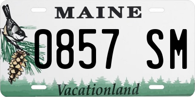 ME license plate 0857SM