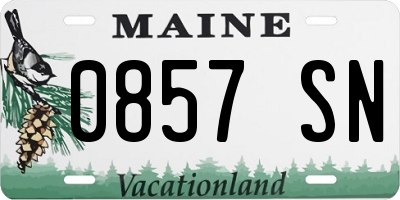 ME license plate 0857SN