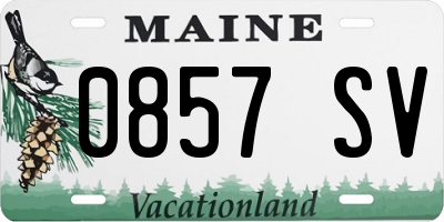 ME license plate 0857SV