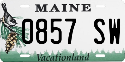 ME license plate 0857SW