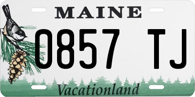 ME license plate 0857TJ