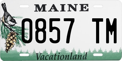 ME license plate 0857TM