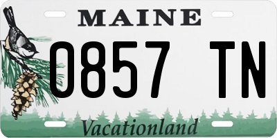 ME license plate 0857TN
